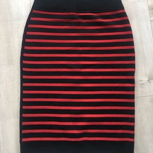 MARC by MARC JACOBS - striped red black skirt